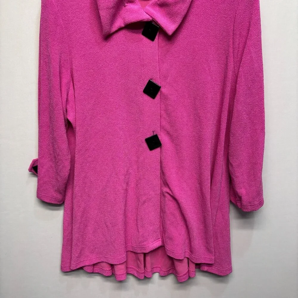 Ali Miles Women 3/4 Sleeve Blouse Top Shirt Size XL X-Large Pink D123 -22